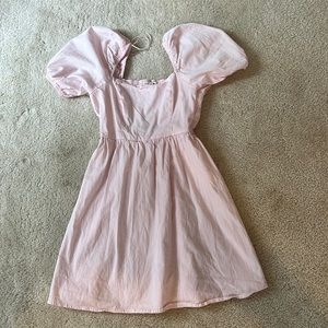 Copper Key Pink Dress with puffy sleeves